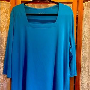 Liquid Knit 3/4 Sleeve Square Neck Top